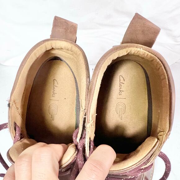 Clarks Hinsdale Mid Lace Up Chukka Boot Men 8.5 Brown Leather New - Picture 8 of 16